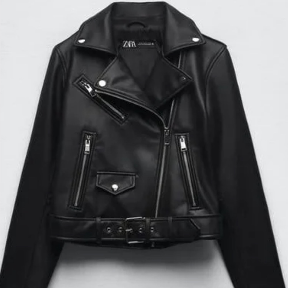 Zara faux leather biker jacket (s)🔥